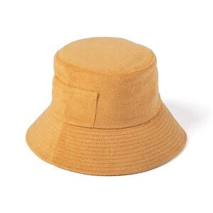 Lack of Color Wave Bucket Hat Tangerine Terry Cloth Small Medium Orange Yellow
